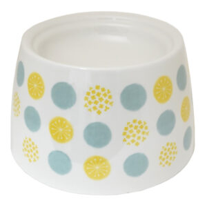 ネコちゃんの高さがある食器 SS 水玉柄 猫用フードボウル